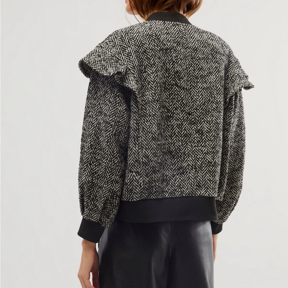NWT Anthropologie Driftwood Frill Bomber Jacket XL - Picture 3 of 8